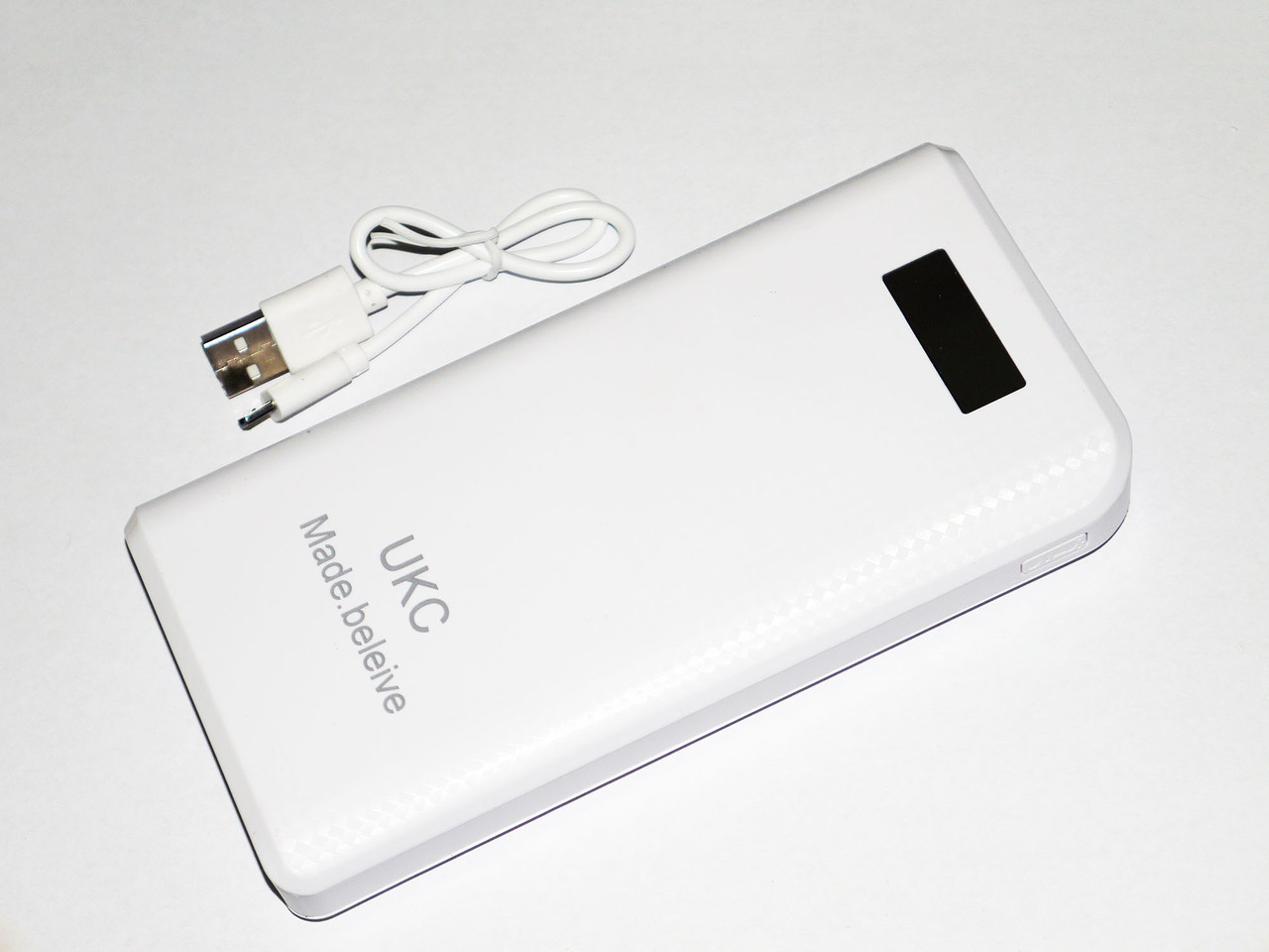 Power Bank Зарядний UKC 30800 mAh Зовнішній акумулятор Білий