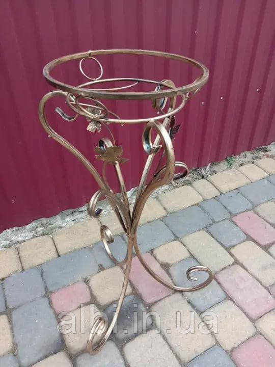 Підставка кована для квітів на 1 вазон Тюльпан.