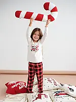 100% Хлопковая пижама для девочки размер 116 р. Домашняя одежда для девочек. костюм