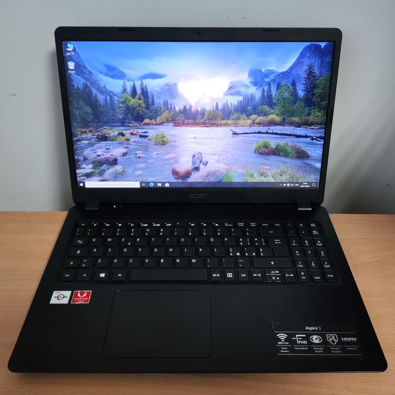 Ноутбук б/в Acer Aspire 3 A315-42 15.6" FHD Athlon II 300U/8Gb DDR4/SSD 256Gb/AMD Radeon Vega 3/Камера