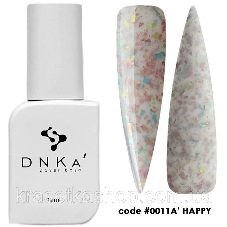 DNKa’ Cover Base №0011A’ Happy камуфлююча база для нігтів, 12 мл