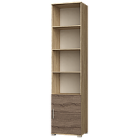 Відкритий підлоговий вузький пенал стелаж для книг у вітальню, кімнату Бриз 14 Еверест