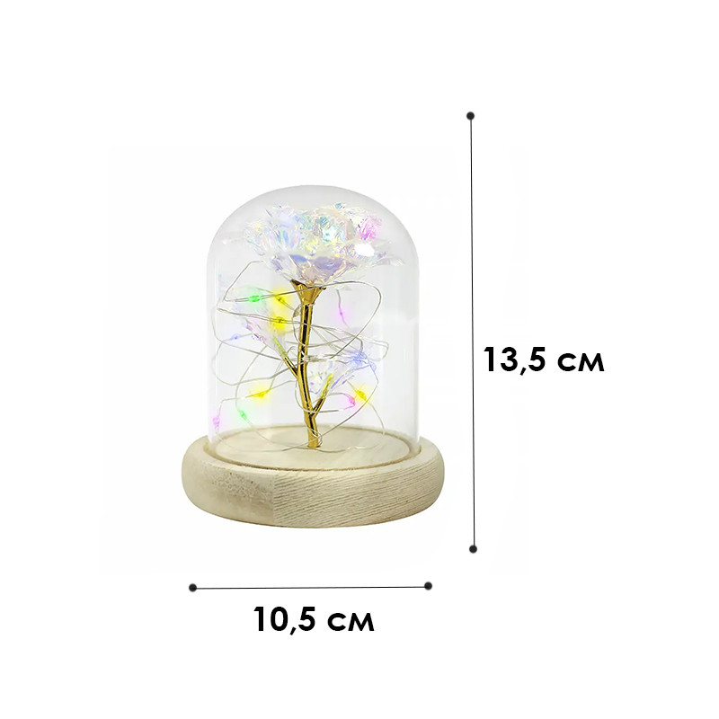 Роза в колбе 24К KY-1645 с LED подсветкой Цветной свет TVM - фото 7 - id-p2070544707