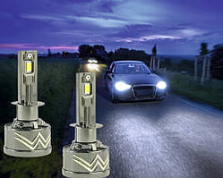 Світлодіодна Автолампа LED H1 12 V Type 40 v2 6000 K 17500L радіатор із вентилятором + обманка