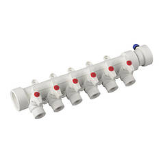 Коллектор на  6 контурів KP з кульовими кранами (40x20) PPR