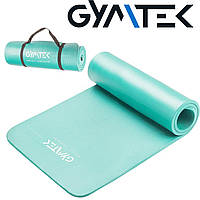 Коврик (мат) для йоги и фитнеса Gymtek NBR 1,5см салатовый G-66022 / Фитнес коврик для тренировок