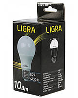 Светодиодная лампа LIGRA А60 10W 4100K E27 (LGR-1024-60) IP, код: 7574382