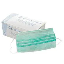 Маска медична, тришарова на гумці Safe+mask Economy (50 шт)