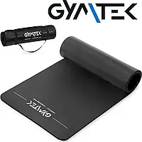 Коврик (мат) для йоги и фитнеса Gymtek NBR 1см черный G-66369 / Фитнес коврик для тренировок