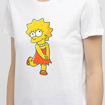 Жіноча Футболка hotdeal з принтом Simpsons від KLik print білого кольору