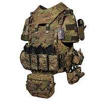 Бронежилет Warmor Gen.4 Max МУЛЬТИКАМ + Защита шеи, плеч и 10 подсумков