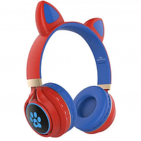 Навушники bluetooth обруч TUCCI Cat ear T23 red