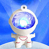 Нічник Астронавт дитячий лазерний проектор зоряного неба світильник Космонавт із Bluetooth колонкою та пультом, фото 4