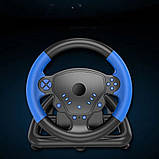 Багатофункціональне ігрове кермо 4в1 з коробкою передач педалями гальма та газу Джойстик-руль для PS3/PS4/ПК, фото 2