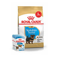 АКЦИЯ! Сухой корм Royal Canin Yorkshire Terrier Puppy для щенков Йорка 1,5КГ + 4 влажных паучей В ПОДАРОК!