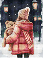 Мозаика алмазная Идейка На зимней прогулке с голограммными стразами (AB) ©art_selena_ua (AMO7784) 30 х 40 см