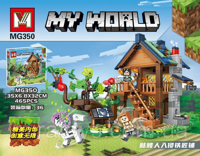 Конструктор Майнкрафт Домик MG350, 465 деталей