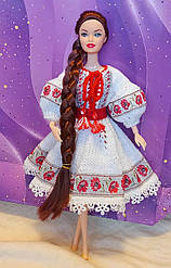Одяг для Барбі. Етнічна сукня "Вишиванка" ручної роботи.