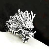 Кольцо дракон перстень в виде головы Китайского дракона р регулируемый