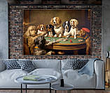 Картина інтер'єрна на полотні для кабінету Собаки грають у покер, фото 3