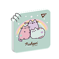 Блокнот Yes 110х110 80 листов на спирали Pusheen клетка