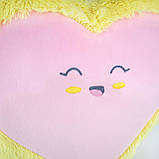 М'яка іграшка Kidsqo Подушка серце посмішка 43см жовто-рожева (KD659), фото 3