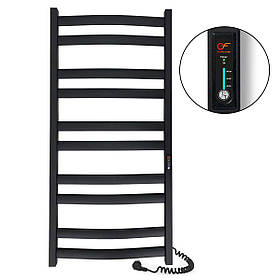 Електрична рушникосушка Flyme EF Atlant 1100R (терморегулятор + таймер) колір чорний, ліва