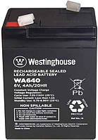 WA-640 Батарея акумуляторнаа свинцево-кислотна Westinghouse 6V, 4Ah, terminal F1