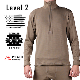 Кофта термобілизни, Розмір: X-Large Regular, ECWCS GEN III Level 2, Колір: Coyote Brown