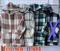 Женская рубашка байка на флисе НОРМА (р-ры: 42-48) 0504 (в уп.один цвет) пр-во Україна