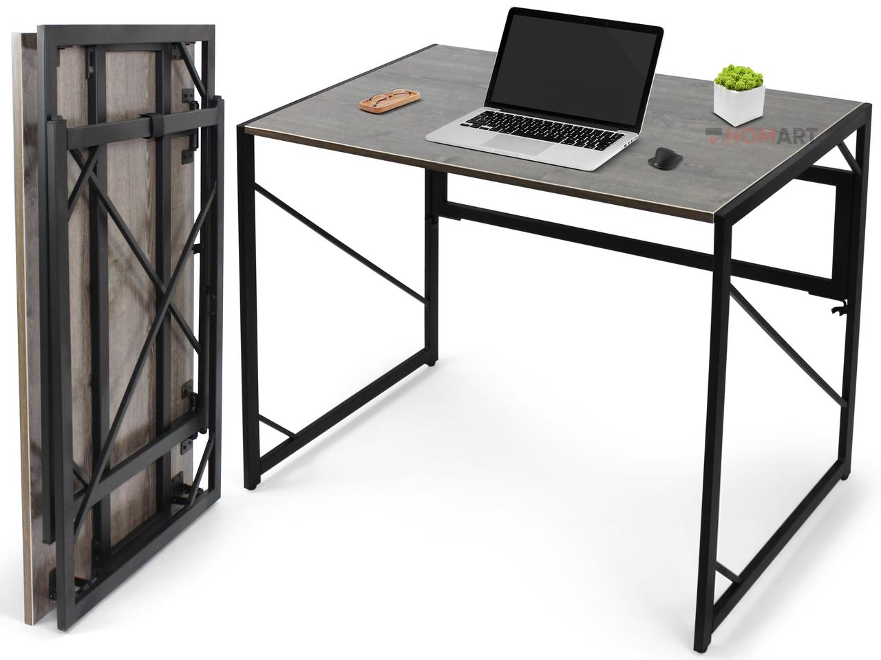 Стіл письмовий складний 90х55 см Homart FD-03 сірий (9701), фото 1