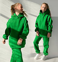Костюм детский тёплый с капюшоном 1520 "Style" Зелёный