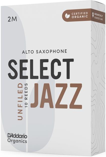 Трости для альт-саксофона D'Addario ORGANIC SELECT JAZZ - ALTO SAX UNFILED 2M - 10 PACK, фото 1
