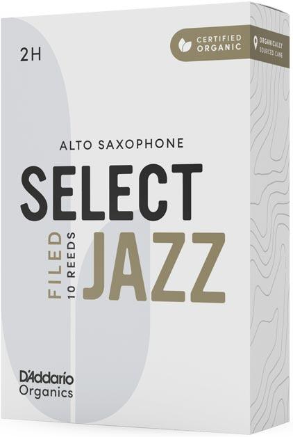 Тростини для альт-саксофона D'Addario ORGANIC SELECT JAZZ — ALTO SAX FILED 2H — 10 PACK, фото 1