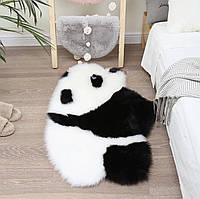 Ворсистый прикроватный детский коврик Панда 90х60