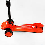 Самокат триколісне складане кермо світло-звук Best Scooter MAXI 60 кг Orange (111439) SC, код: 7696282, фото 3