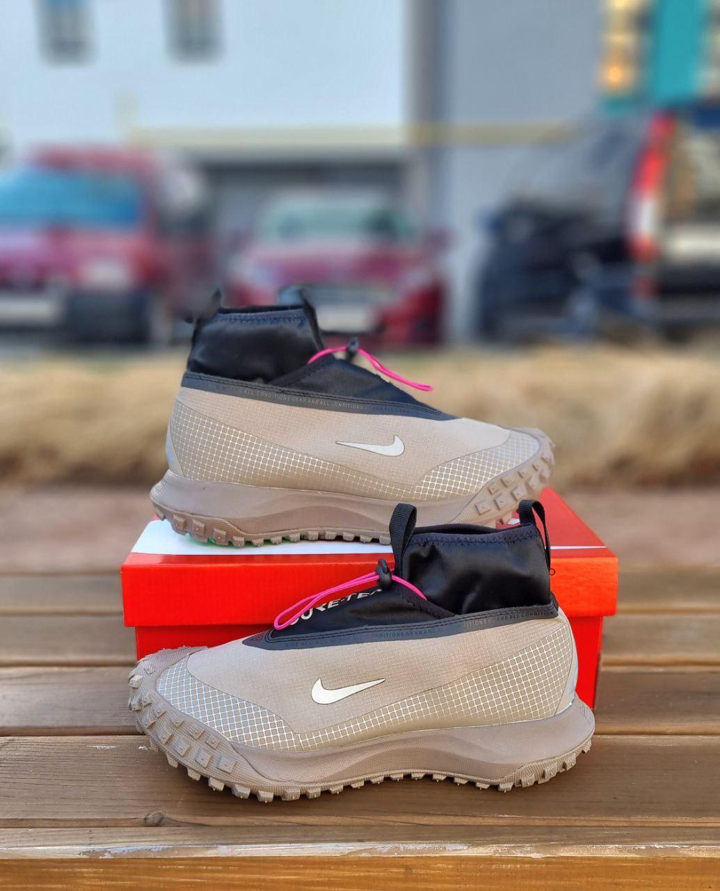 Зимові Чоловічі Кросівки Nike ACG Mountain Fly Gore-Tex Beige / Найк АСГ Маунтін Флай Гор Текс Бежеві