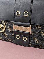 Чорна з коричневим Сумка багет Guess