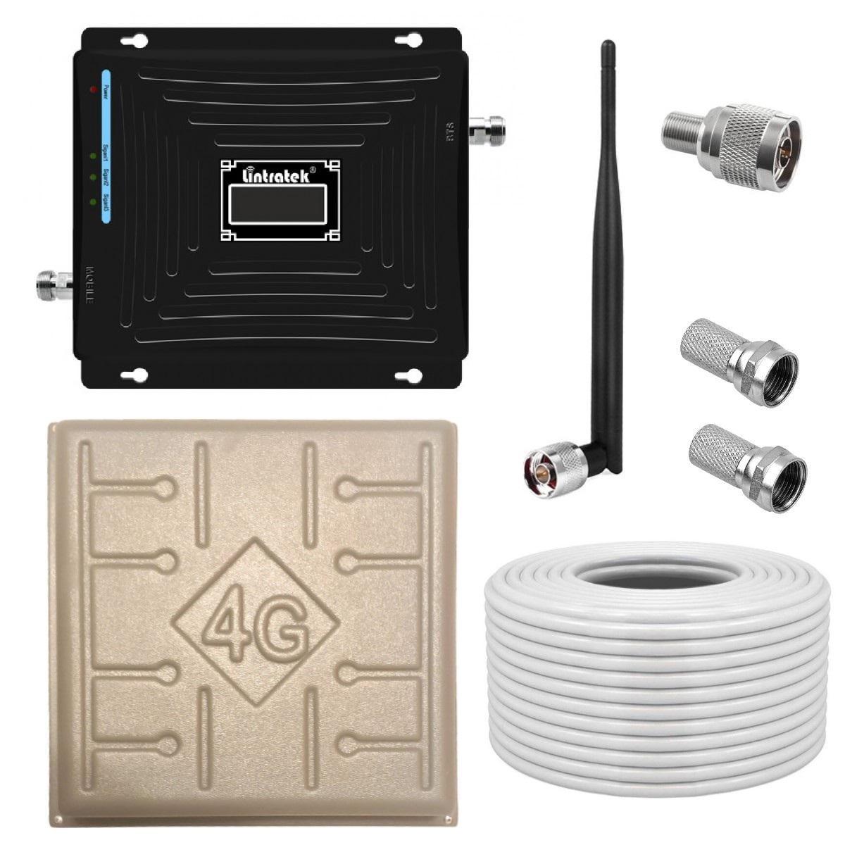 Репітер підсилювач мобільного зв'язку і інтернету Lintratek KW19L-GDW GSM 3G 4G 900 1800 2100 МГц (17/I дБі), фото 1