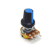 Набір змінних резисторів із ковпачками (10 шт.). Потенціометри WH148 з різними номіналами Ардуїно., фото 7