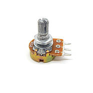 Набір змінних резисторів із ковпачками (10 шт.). Потенціометри WH148 з різними номіналами Ардуїно., фото 8