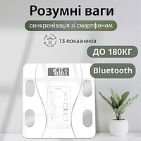 Смарт-весы напольные стеклянные Bluetooth Scale one до 180кг электронные фитнес весы+приложение для смартфона