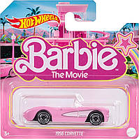 Машинка Хот Вилс Корвет Барби 1956 года из фильма Hot Wheels 2023 Barbie 1956 Corvette Barbie The Movie
