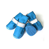 Демисезонные ботинки для собак водонепроницаемые 4,0*3,2 см Ruispet № 2 синие (4 шт./упак)