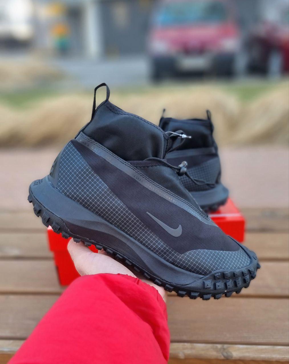 Зимові Чоловічі Кросівки Nike ACG Mountain Fly Gore-Tex Black / Найк АСГ Маунтін Флай Гор Текс Чорні