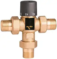 Змішуючий термостатичний клапан 3/4" 30-60 ° С (Виведення змішаної води по центру) Gross