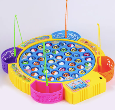 Дитяча гра рибалка музична Electric music "Fishing Game" на 45 рибок та 4 вудки, кольорова, фото 1