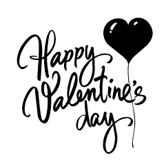 Наклейка на коробку-сюрприз - Happy Valentine's Day