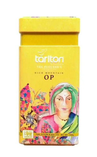 Великолистовий чорний чай Tarlton ОР цейлонський високогірний 250 грамів у жерстяній банці, фото 1