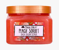 Персиковый сахарный скраб для тела Tree Hut Peach Sorbet Sugar Scrub 510 г